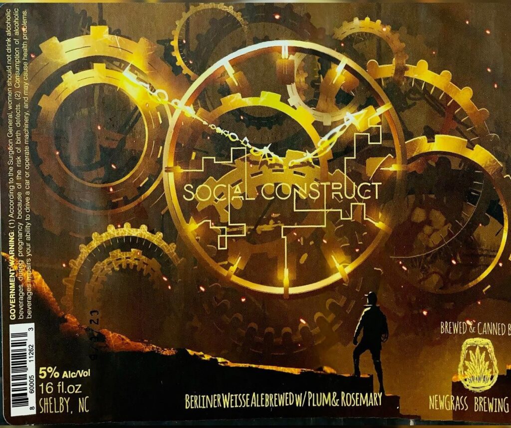 Social Construct beer label from Newgrass