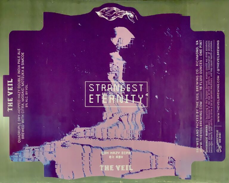 Strangest Eternity⁴ beer label from The Veil