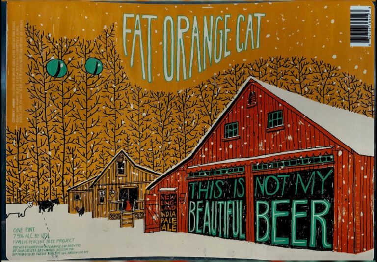 This Is Not My Beautiful Beer beer label from Fat Orange Cat