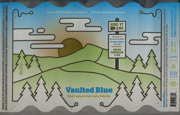Vaulted Blue beer label from Burlington