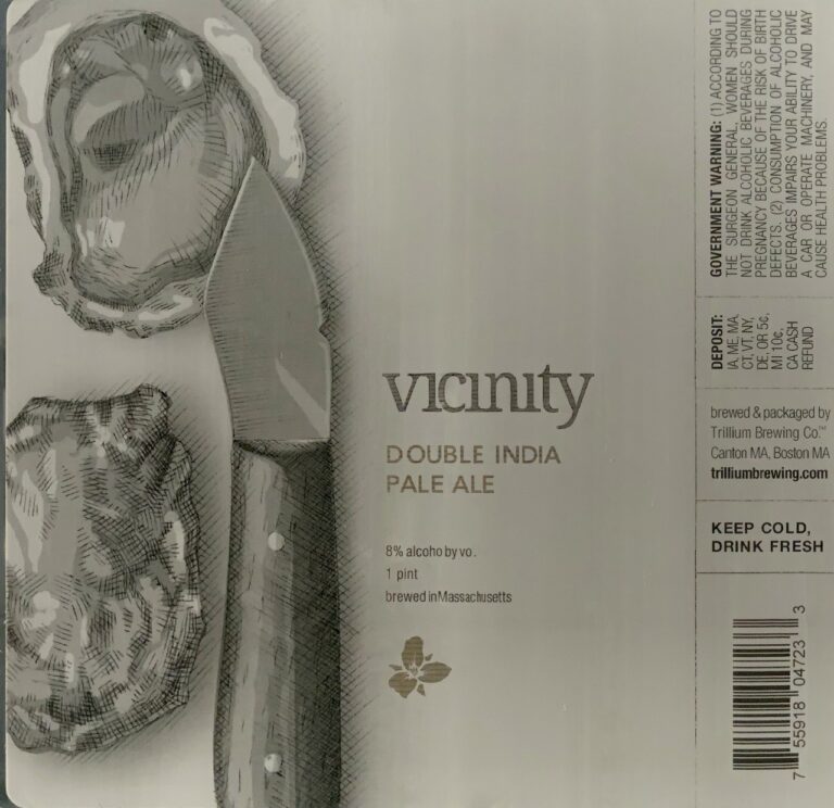 Vicinity beer label from Trillium