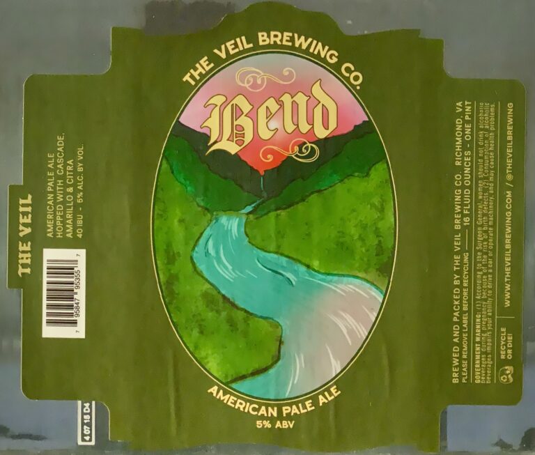 Bend beer label from The Veil
