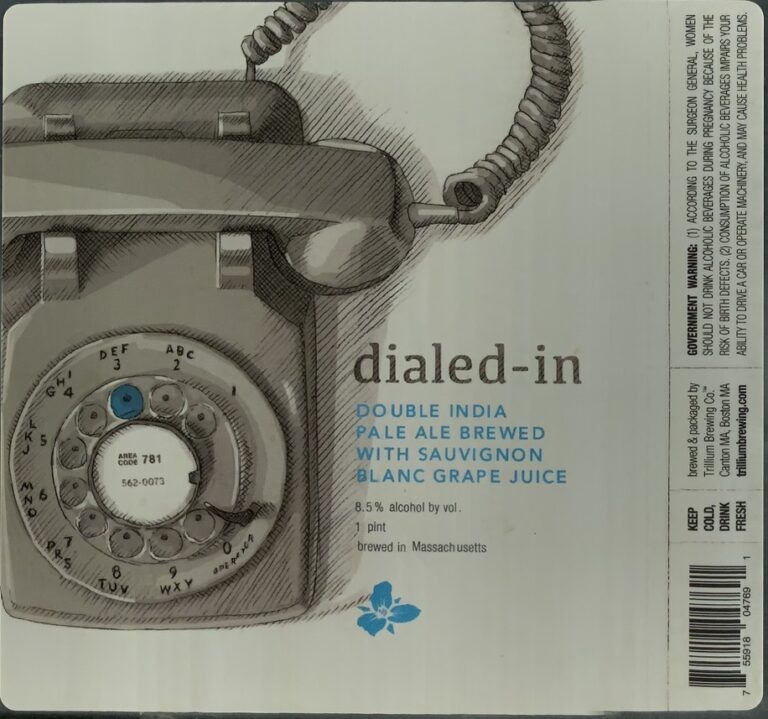 dialed-in beer label from Trillium