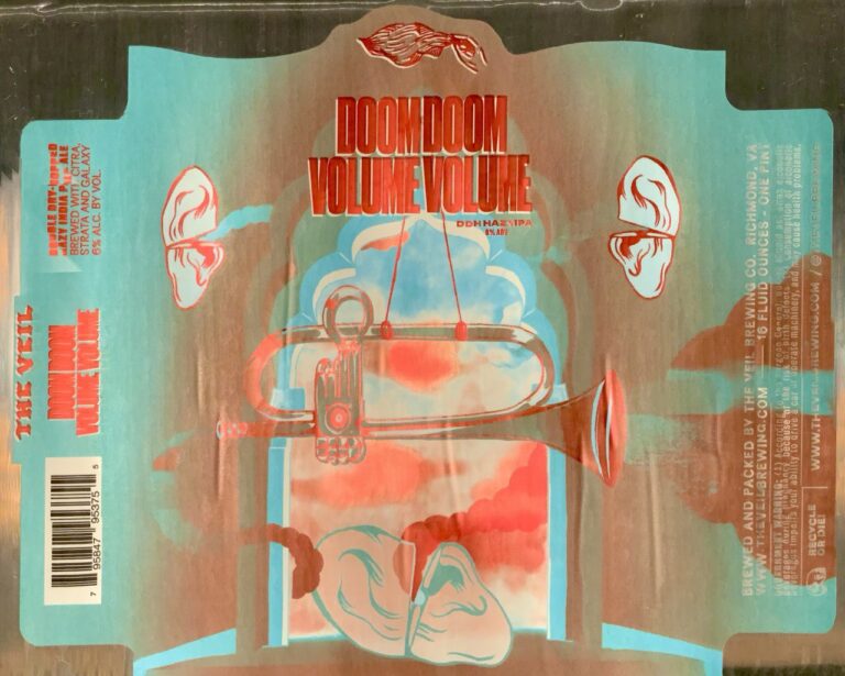 Doom Doom Volume Volume beer label from The Veil