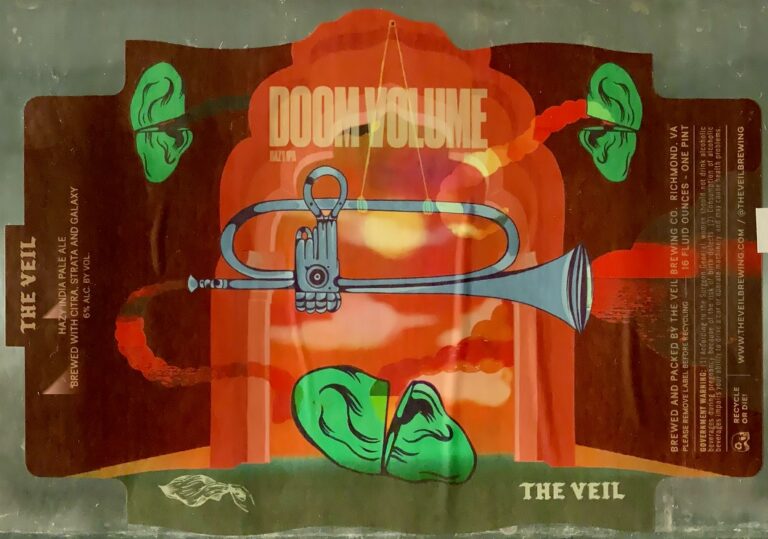 DOOM VOLUME beer label from The Veil