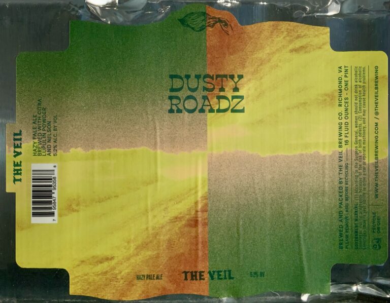 Dusty Roadz beer label from The Veil