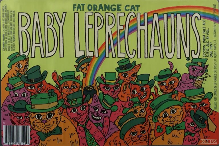 Baby Leprechauns beer label from Fat Orange Cat