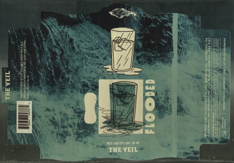 Flooded beer label from The Veil