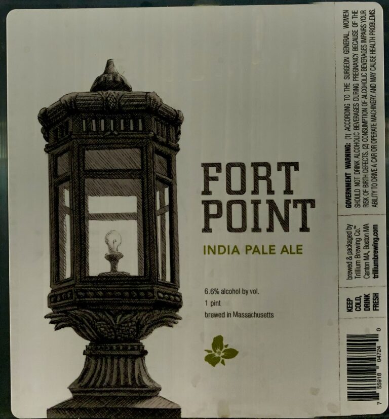 Fort Point beer label from Trillium