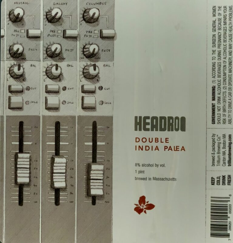 Headroom beer label from Trillium