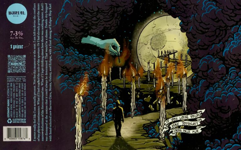 If You Lose Your Way Tonight beer label from Burial