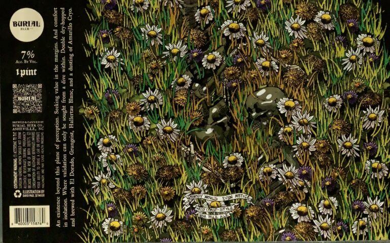 Nobody Would Even Notice beer label from Burial, artwork by David Paul Seymour