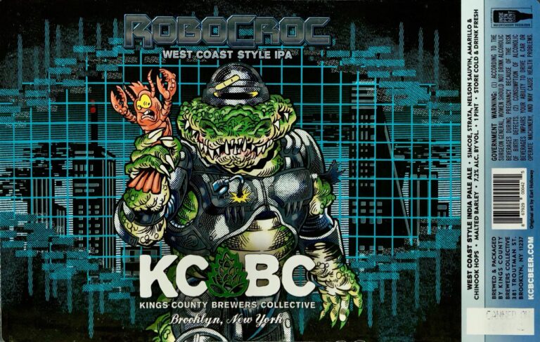 RoboCroc beer label from KCBC