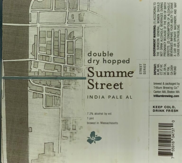 Summer Street beer label from Trillium