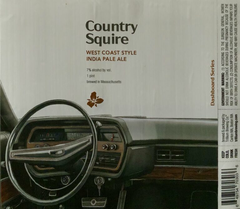 Country Squire beer label from Trillium