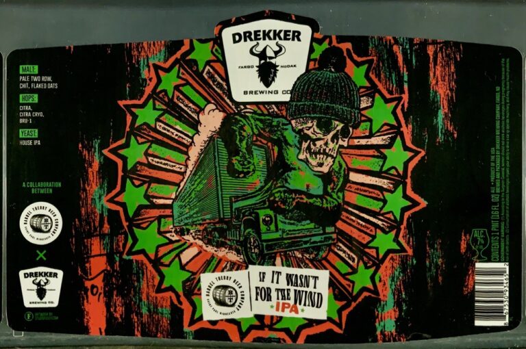 If It Wasn’t for the Wind beer label from Drekker & Burial