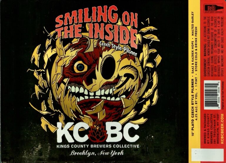 Smiling On the Inside beer label from KCBC