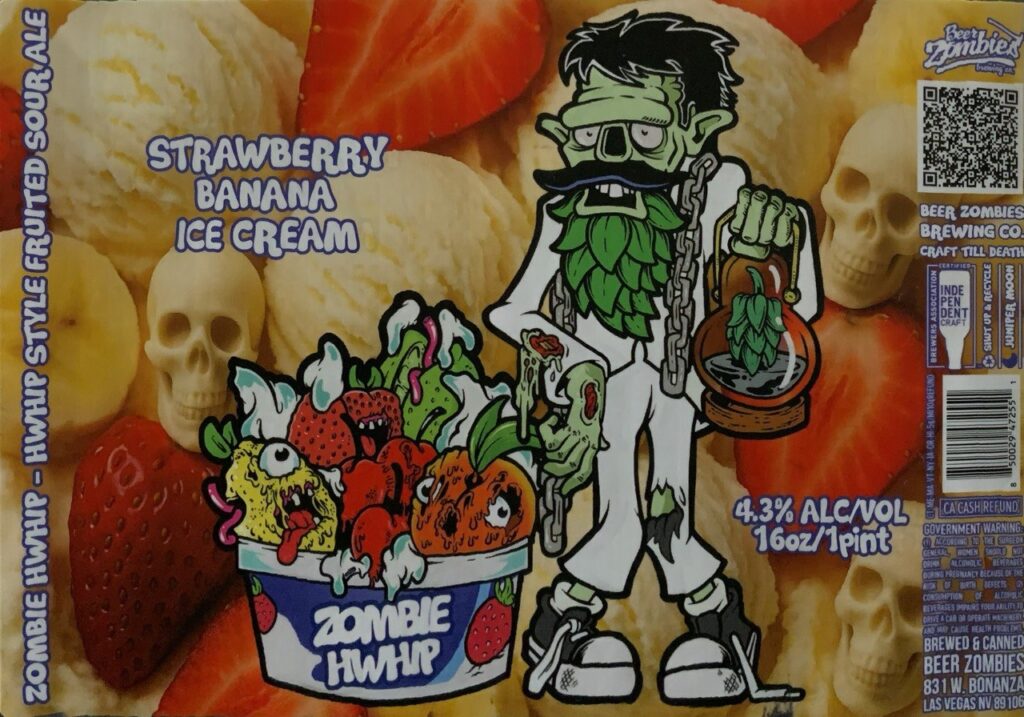 Zombie HWhip Strawberry Banana Ice Cream