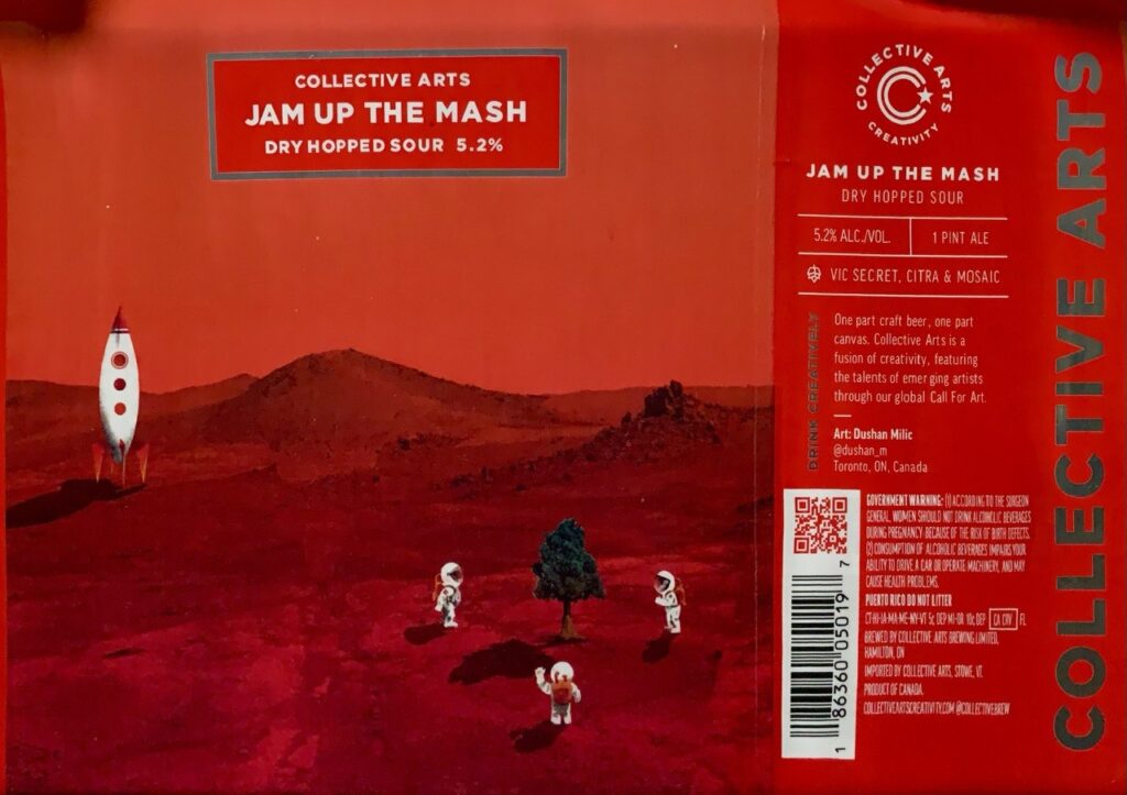 Collective Arts Jam Up The Mash label artwork by Dushan Milic