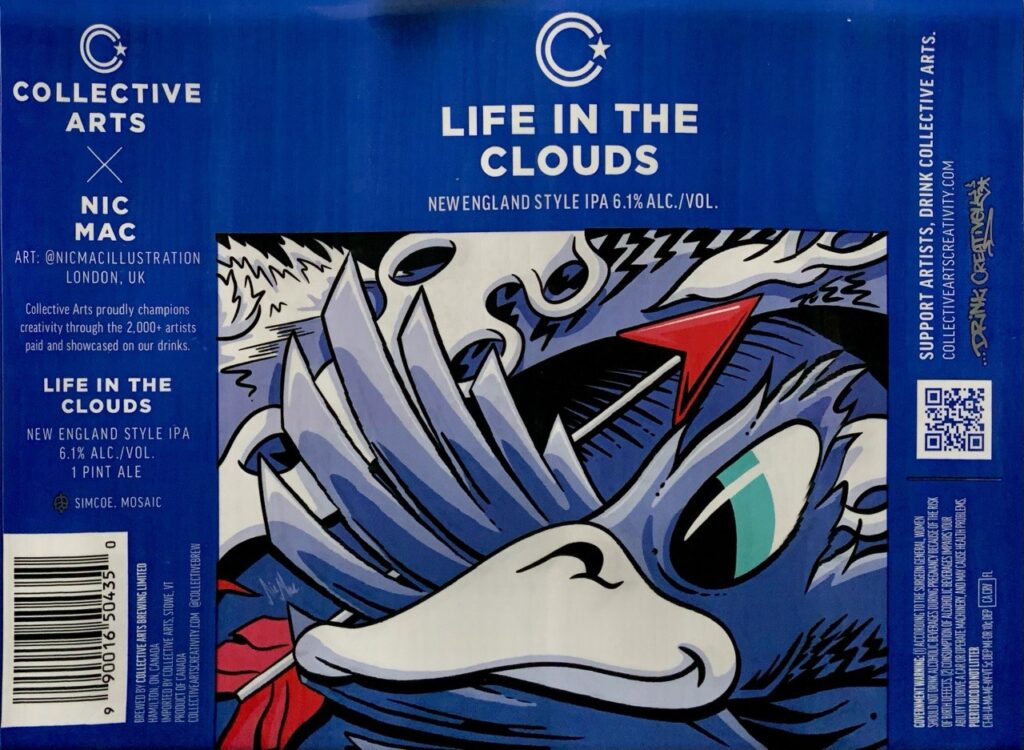 Collective Arts Life in the Clouds Nic Mac blue bird label art