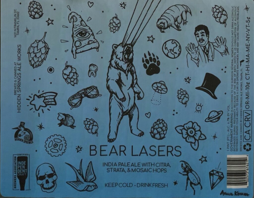 Bear Lasers label panorama