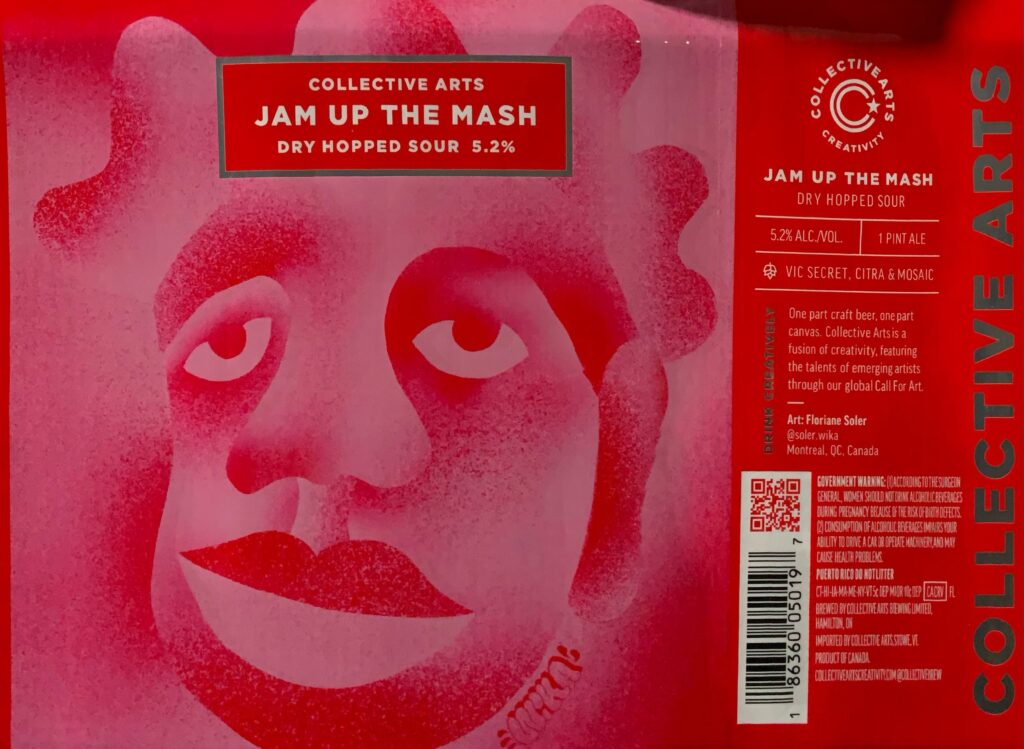 Collective Arts Jam Up The Mash label artwork by Floriane Soler