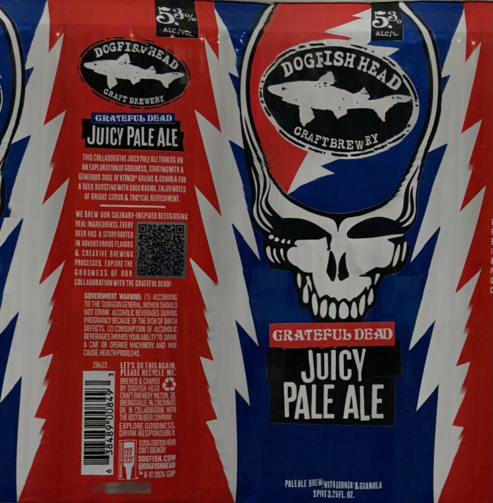 Grateful Dead Juicy Pale Ale label panorama