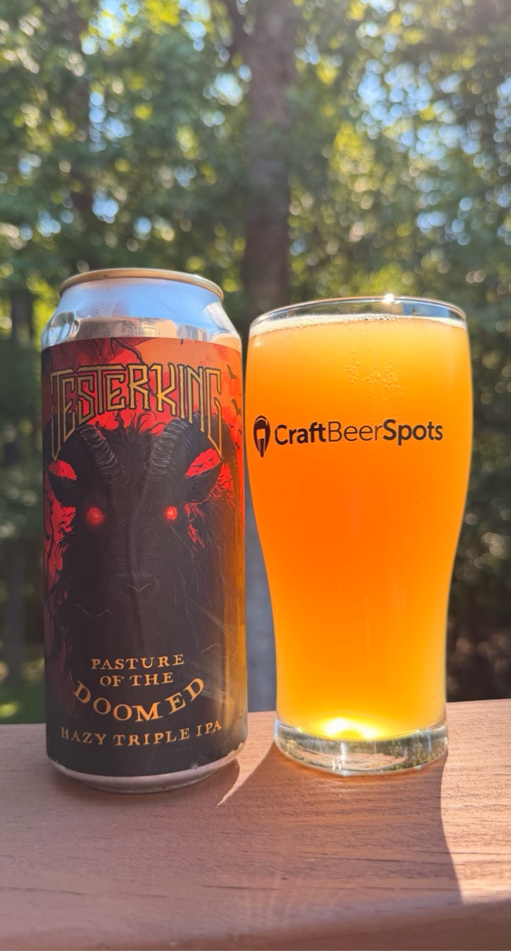 CraftBeerSpots check-in photo of Jester King Pasture of the Doomed can and glass