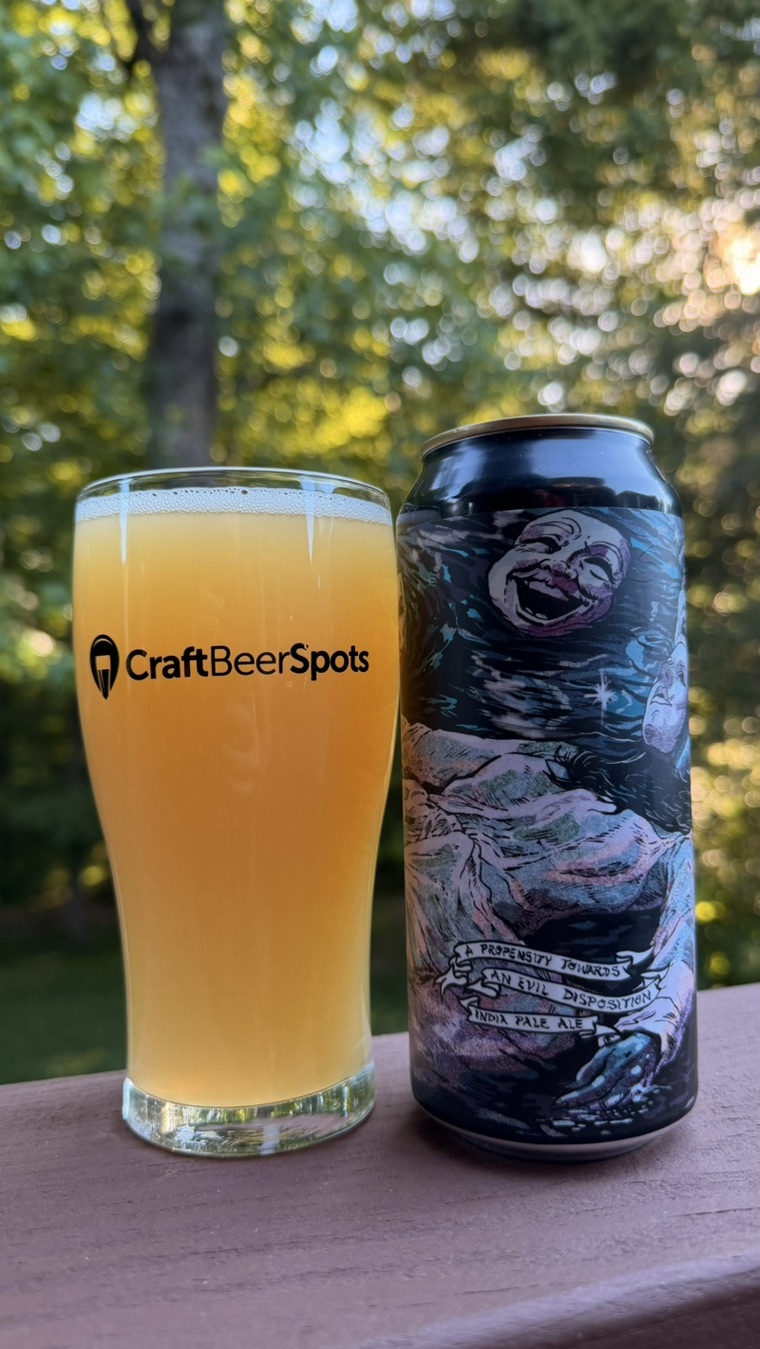 CraftBeerSpots check-in photo of Burial A Propensity Towards An Evil Disposition can and glass