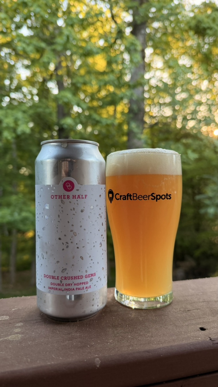 CraftBeerSpots check-in photo for Double Crushed Gems showing the full can