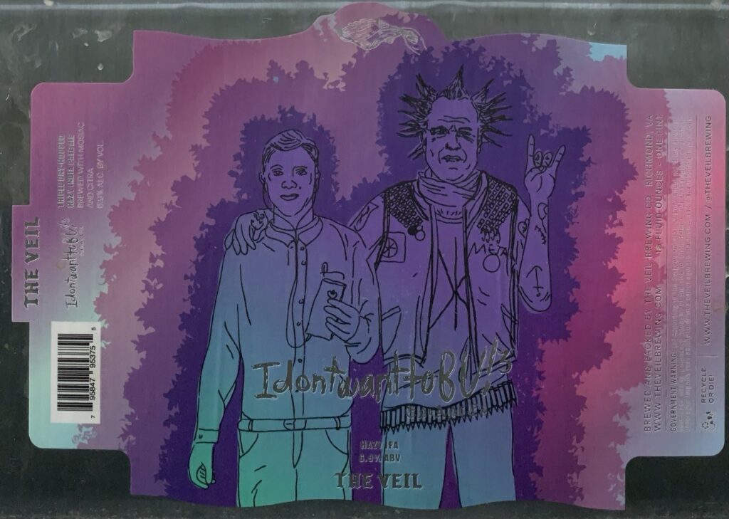 IdontwanttoBU³ label artwork by The Veil