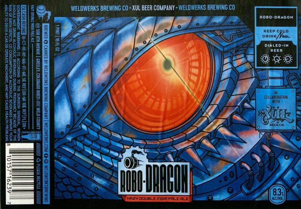 WeldWerks Robo-Dragon label panorama