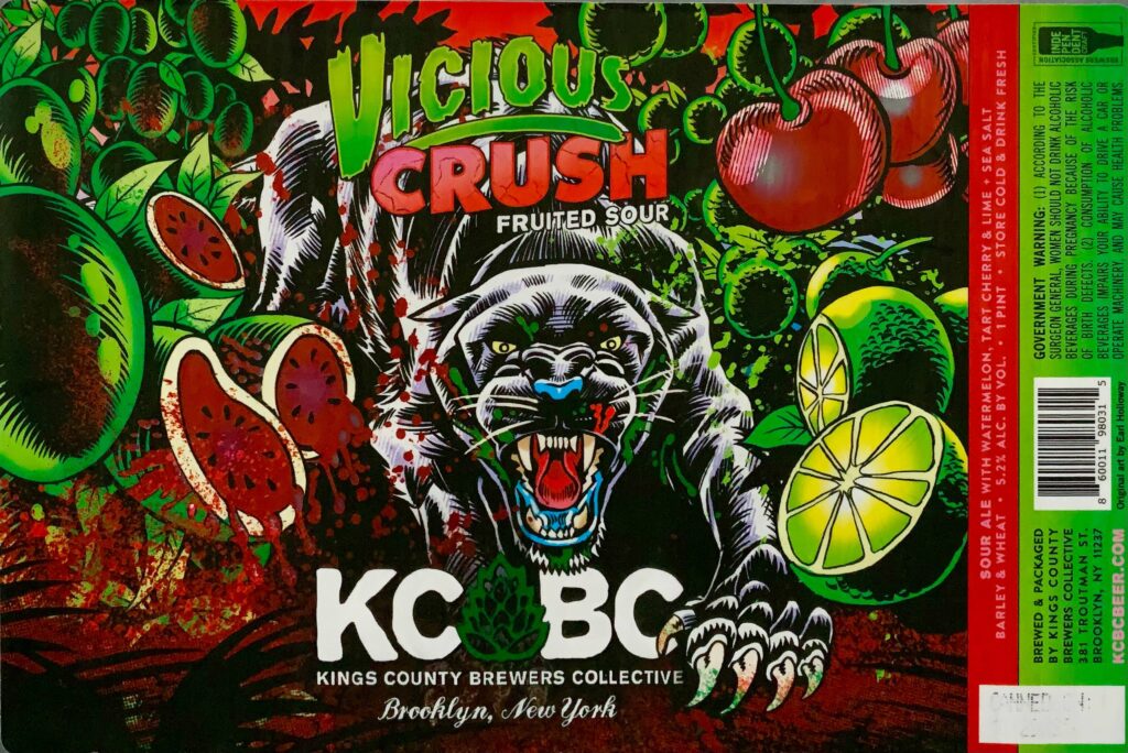 KCBC Vicious Crush label panorama