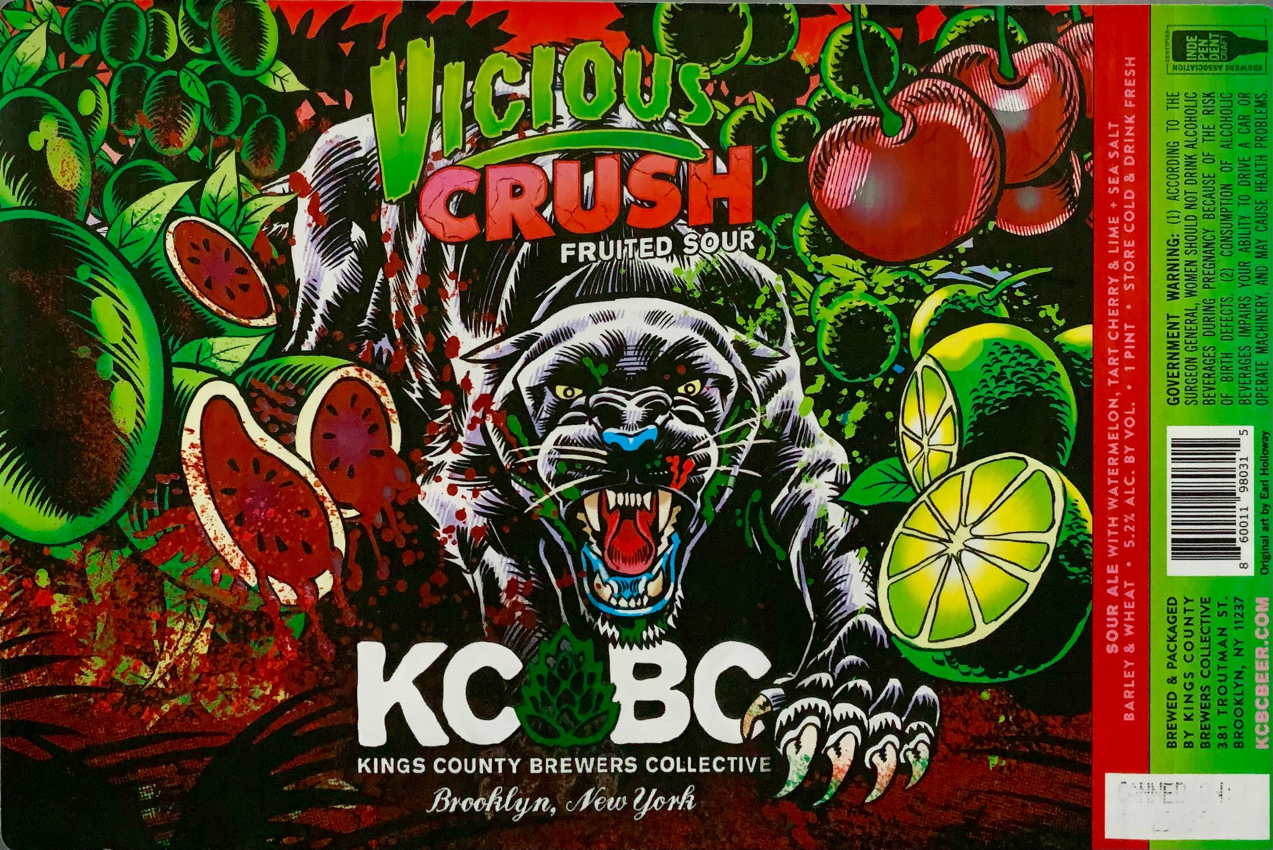 KCBC Vicious Crush label panorama