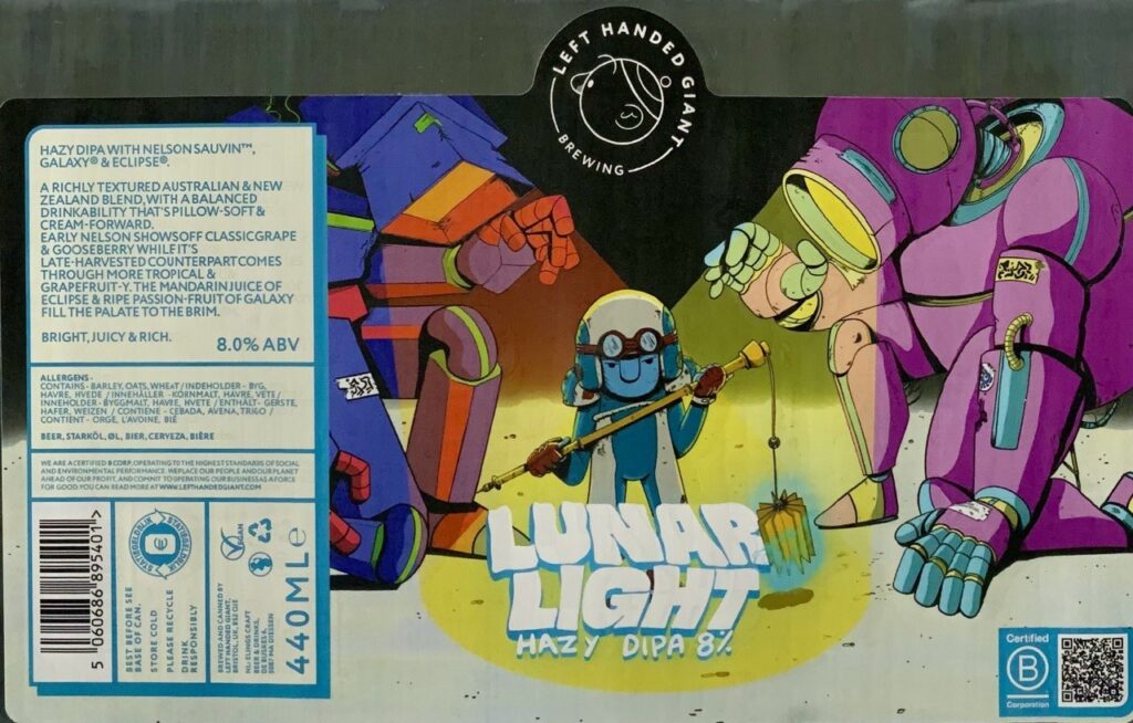 Lunar Light label artwork by Left Handed Giant