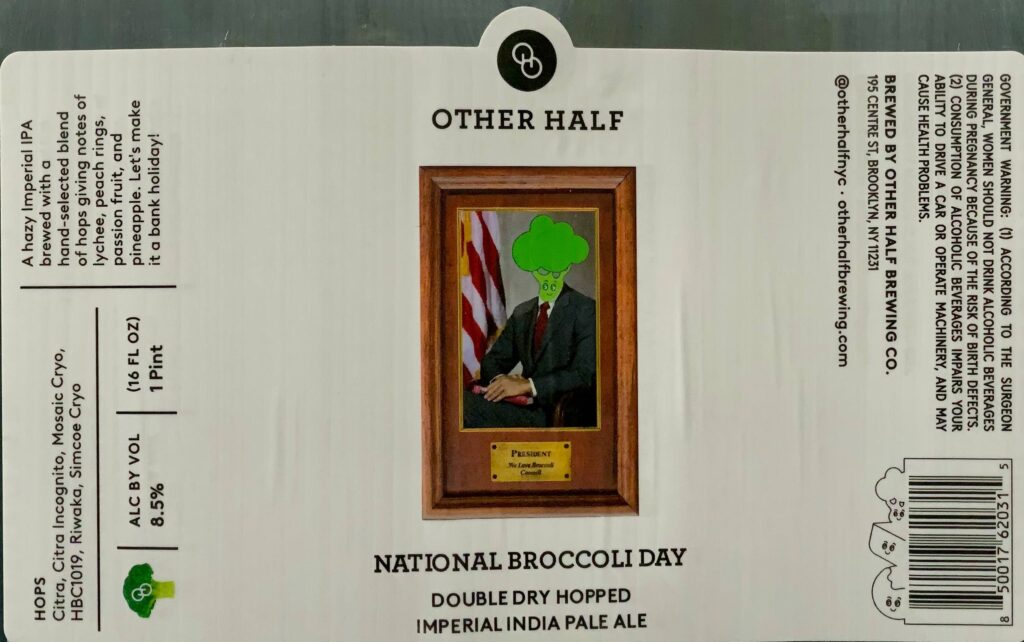 Other Half National Broccoli Day full label artwork