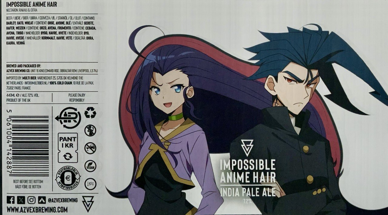 Impossible Anime Hair label artwork by Azvex