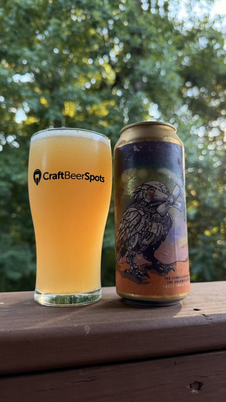 CraftBeerSpots check-in photo of The Complications of the Uncomplicated can and beer