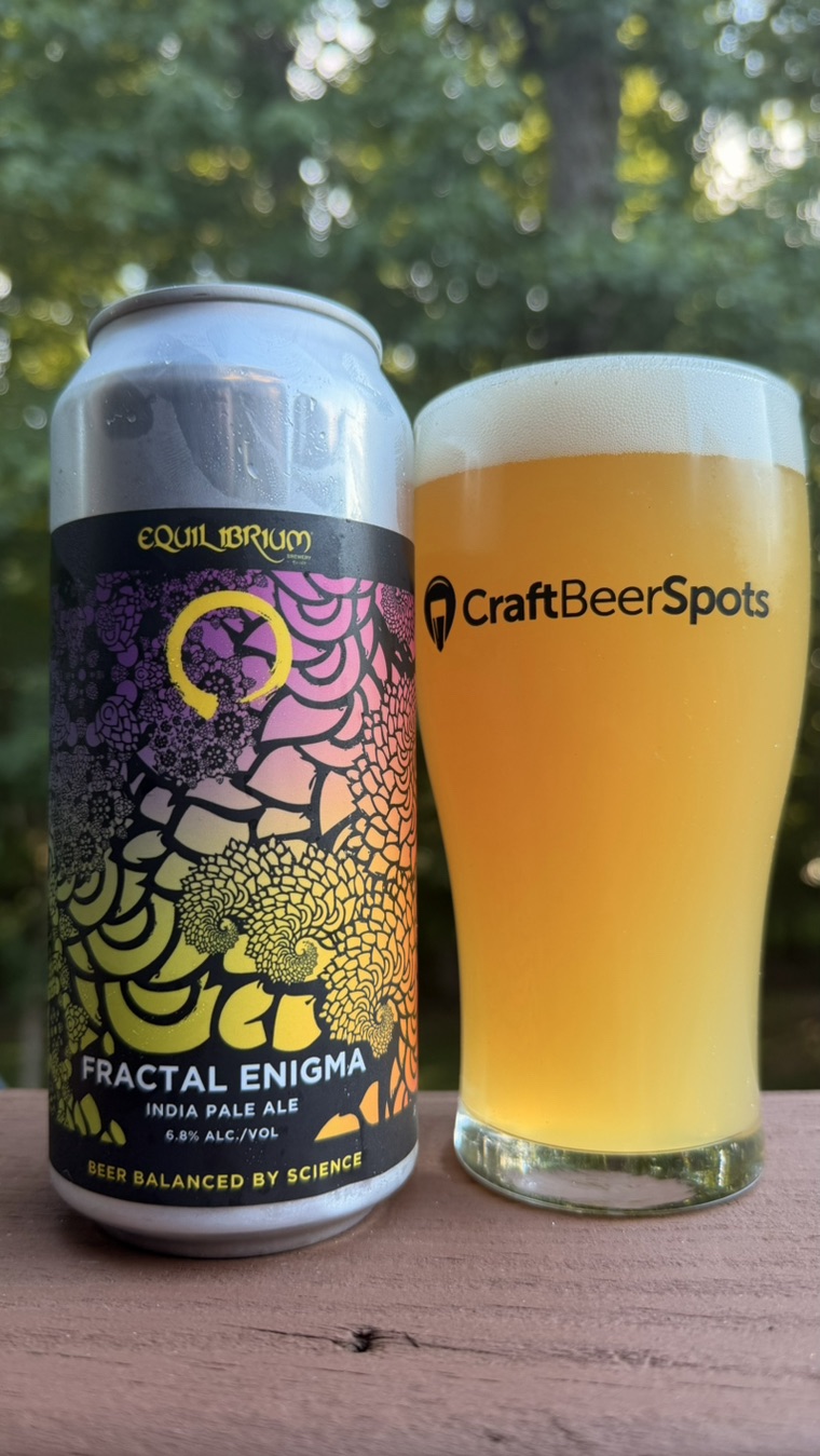 CraftBeerSpots photo of Equilibrium Fractal Enigma can and beer glass