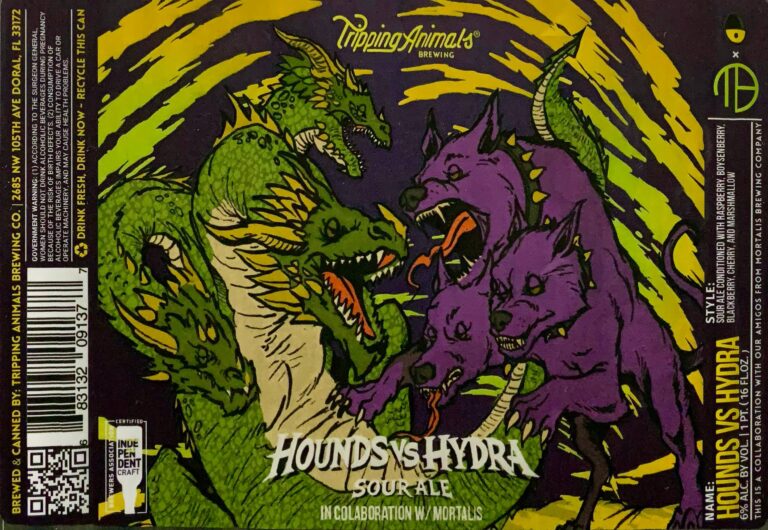 Tripping Animals and Mortalis HOUNDS VS HYDRA label panorama