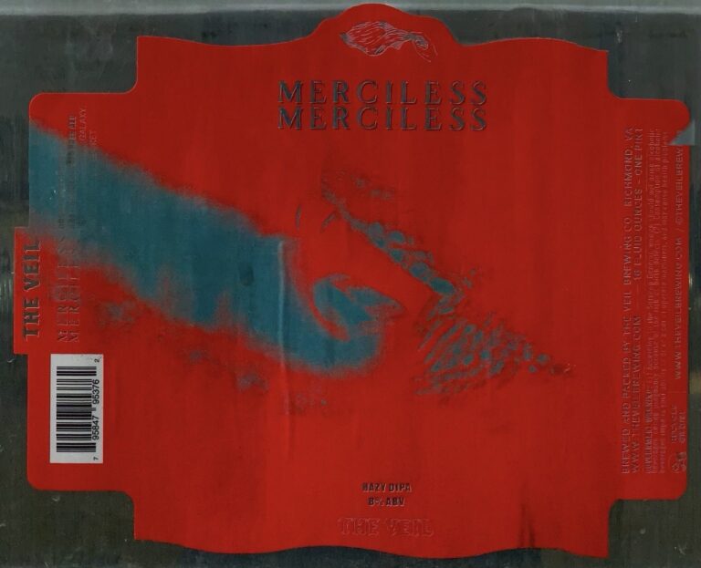 The Veil Merciless Merciless red and teal label panorama