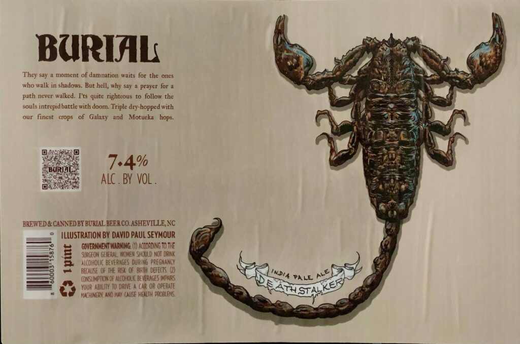 Burial Deathstalker 2026 scorpion label art