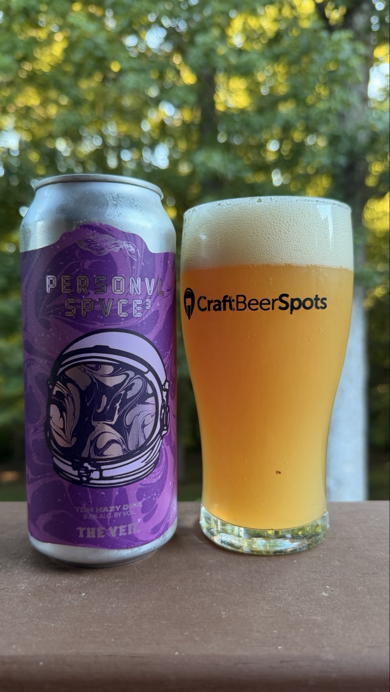 CraftBeerSpots 2026 photo of The Veil Personvl Spvce³ can and beer