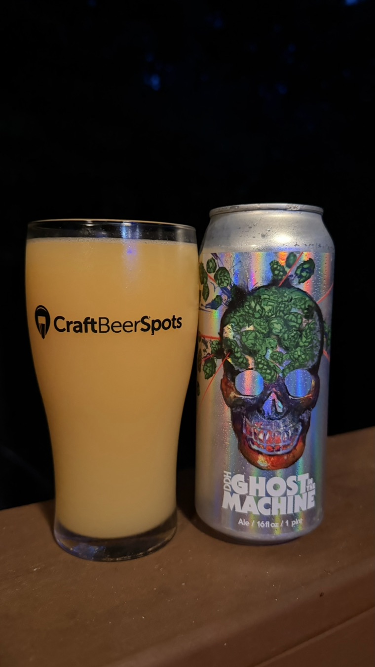 CraftBeerSpots photo of Parish DDH Ghost In the Machine can and beer