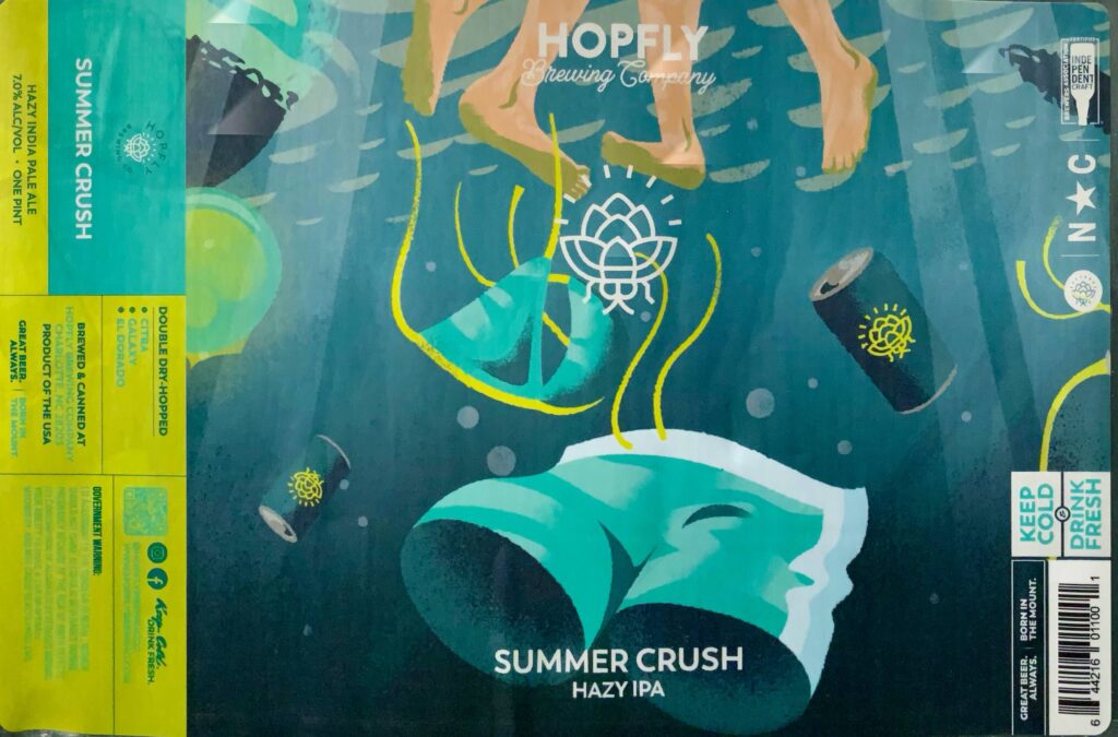 Summer Crush beer label artwork