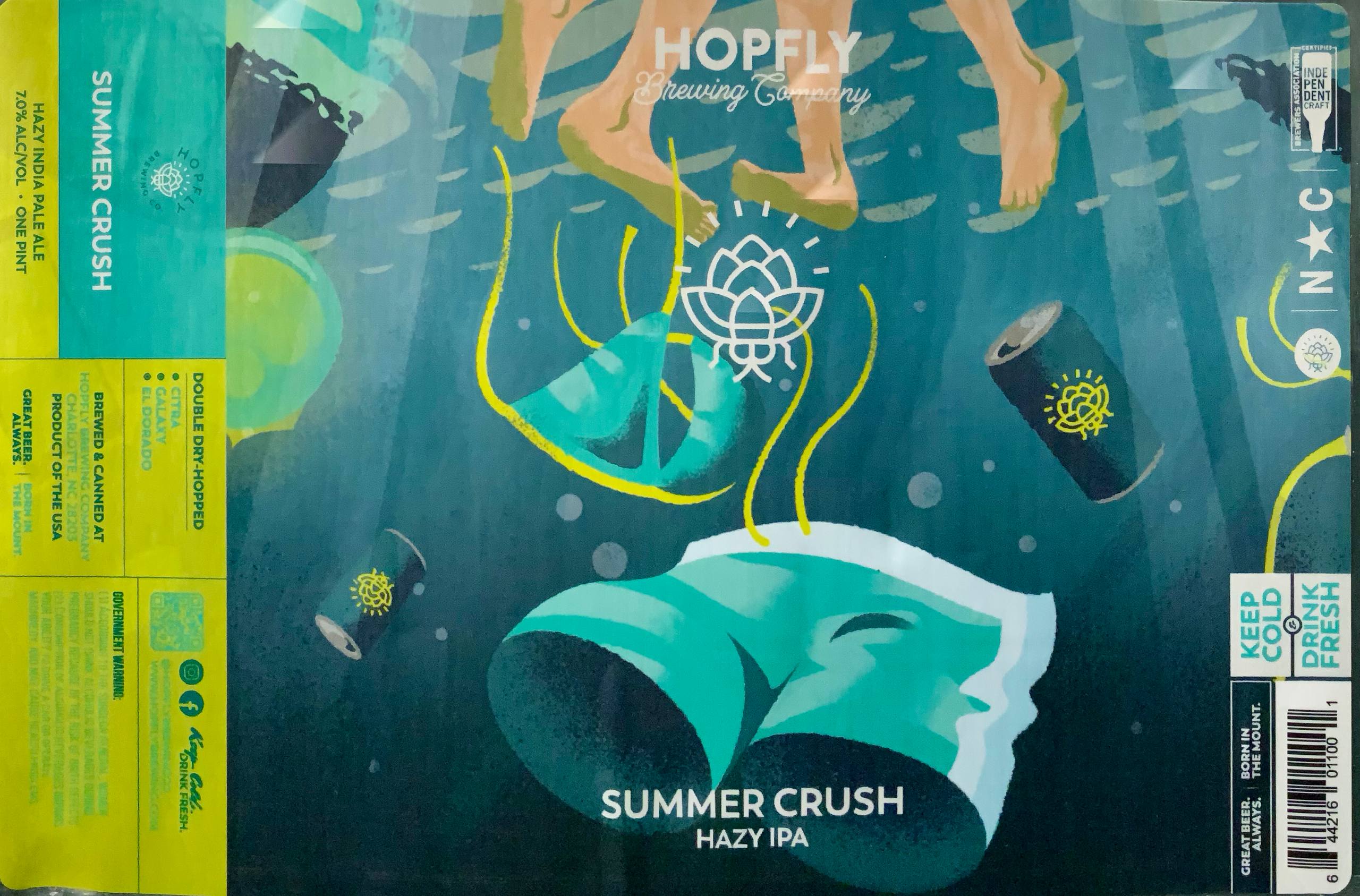 Summer Crush beer label artwork