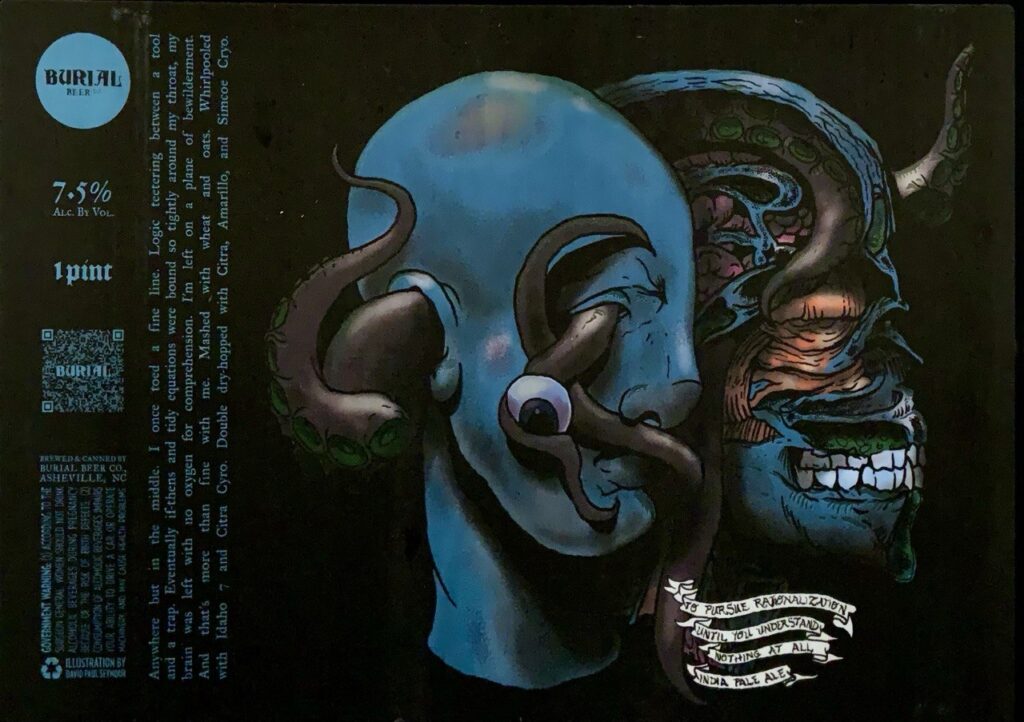 Burial To Pursue Rationalization Until You Understand Nothing At All black and blue surreal face label panorama by David Paul Seymour