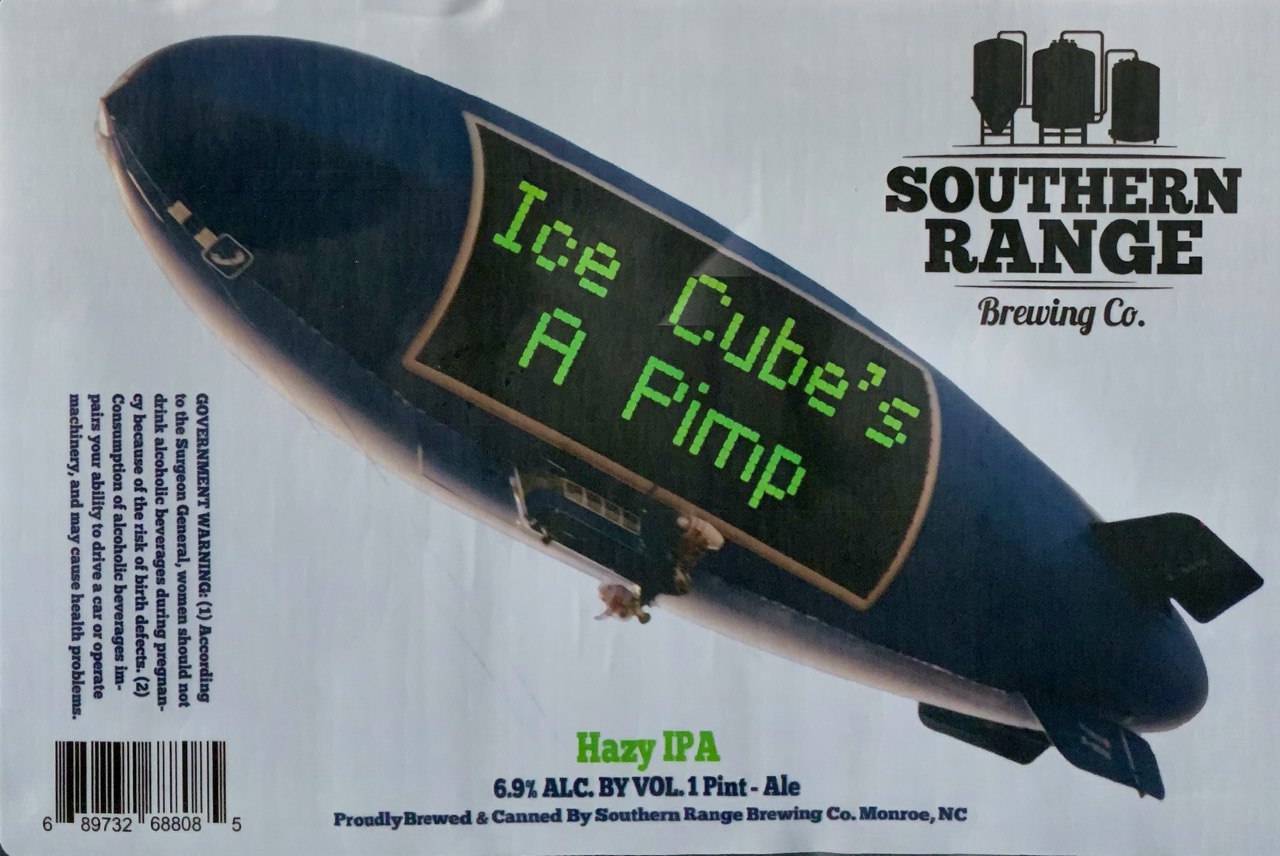 Ice Cube's A Pimp beer label artwork
