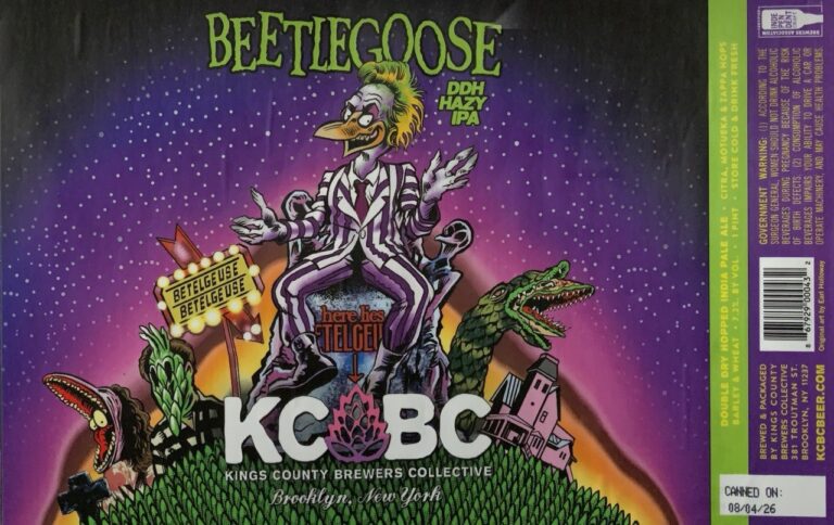 Beetlegoose beer label artwork by KCBC, original art by Earl Holloway