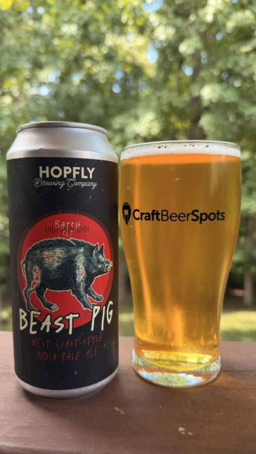 Can of Beast Pig (Batch 666) from HopFly Brewing